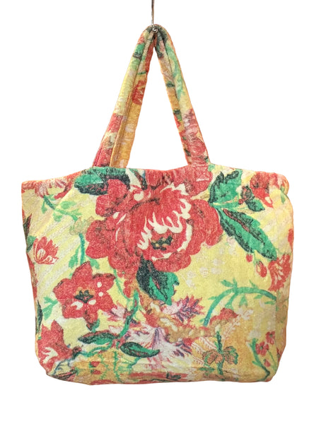 Fresco Towels - Provence Flower White - Large Tote Bag