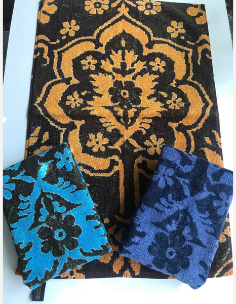 Fresco Towels - Venetian Brocade Gold/Brown - Hand Towel