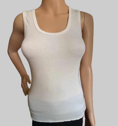 Solid Ribbed Tank - Ivory