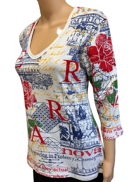 Terra Nova V neck top - White