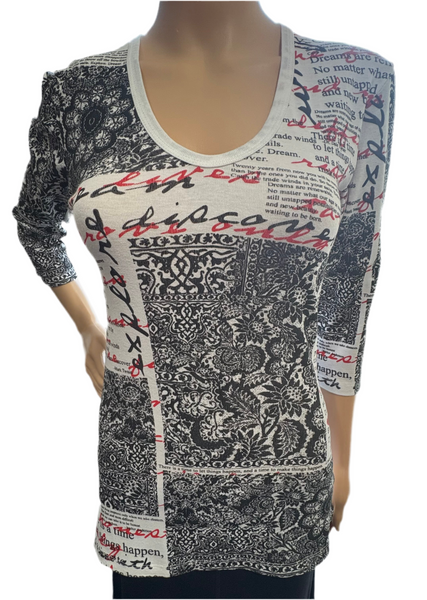 Inspirational Quotes V neck - White