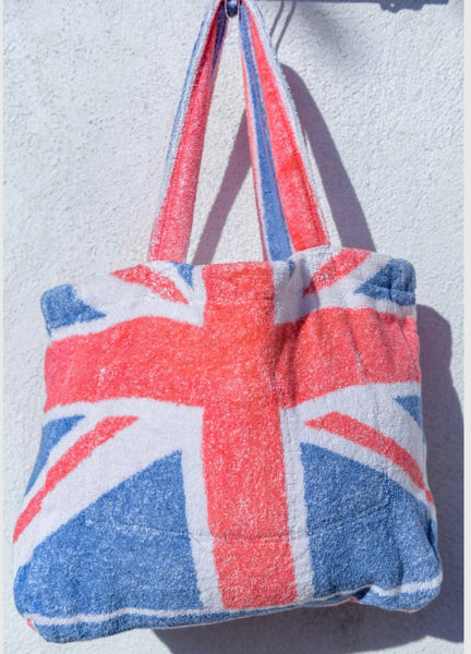 Fresco Towels - Vintage Union Jack Taupe - Medium Tote Bag