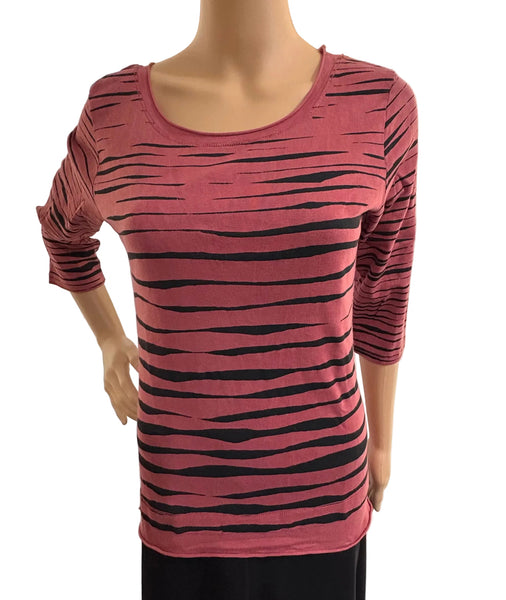 Stripes- Mauve/Black