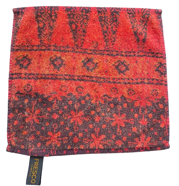 Fresco Towels - Kashmiri Sunset Orange - Washcloth