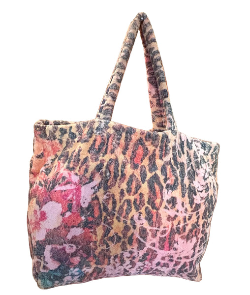 Fresco Towels - Leopard Pink - Large Tote Bag