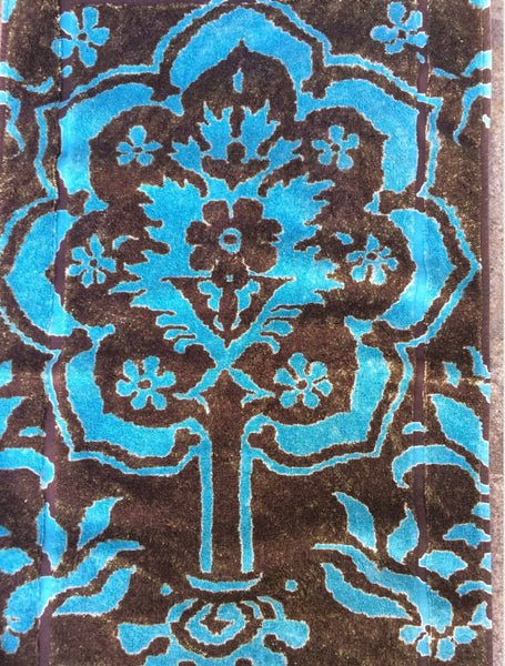 Fresco Towels - Venetian Brocade Cocoa/Turq - Medium Bath Mat