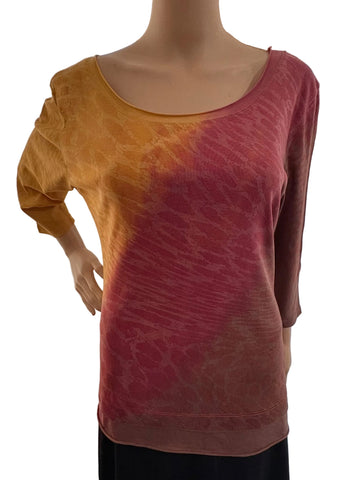 Leopard Stripes Roll up round-neck - Earth Combo