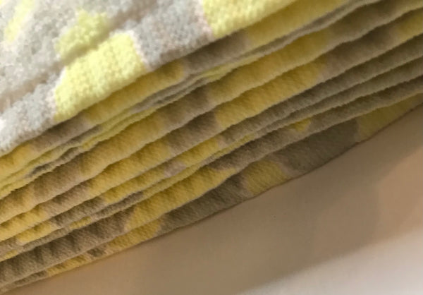 Fresco Towels - Venetian Brocade Lemon/Sand - Washcloth