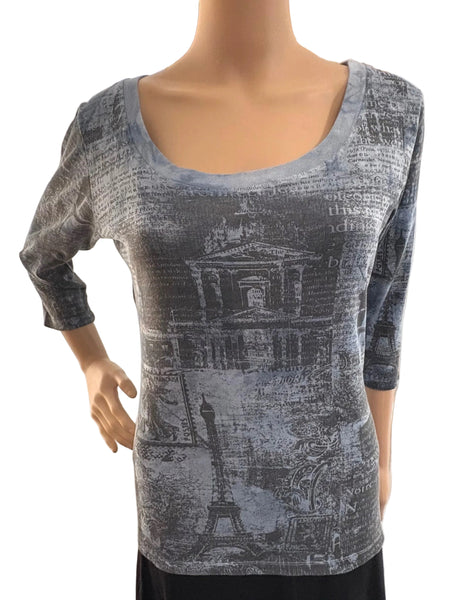 Notre Dame Scoop neck - Blue