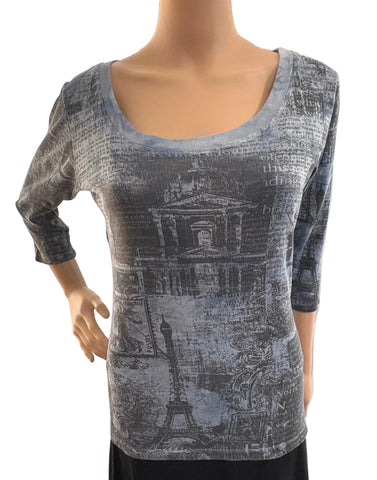 Notre Dame Scoop neck - Blue