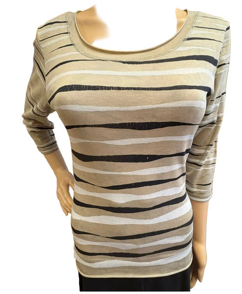 Stripes- Khaki/Black