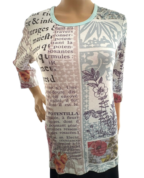 French Garden Crew neck - White