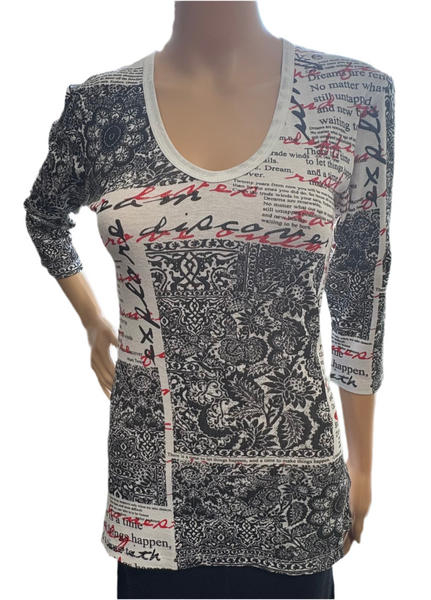 Inspirational Quotes V neck - White