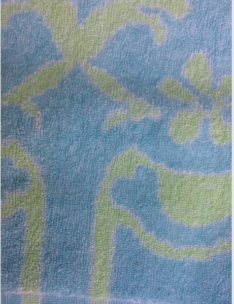 Fresco Towels - Venetian Brocade Sky/Mint - Small Bath Mat