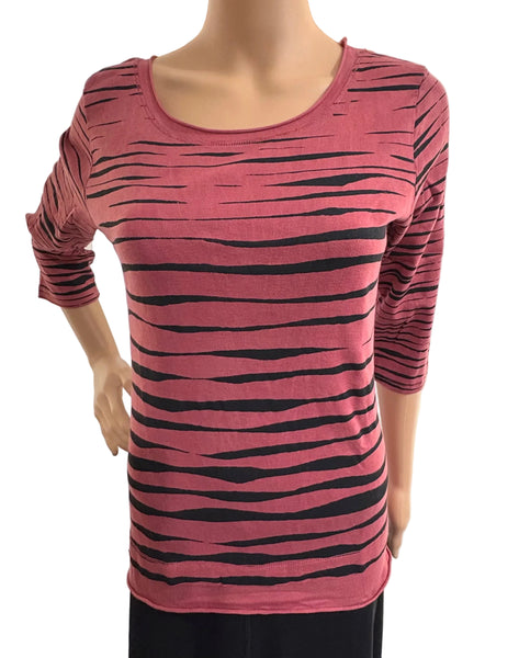 Stripes- Mauve/Black