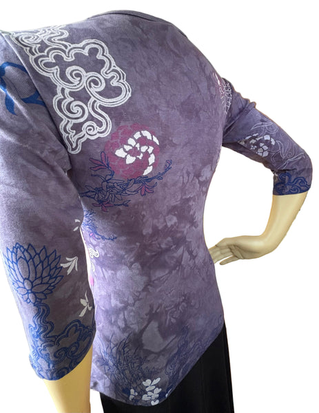 Botanical garden Print in Crystal  - Periwinkle