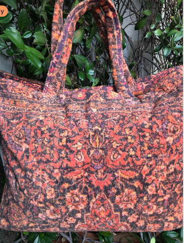 Fresco Towels - Tabrizi Sunset Orange - Large Tote Bag