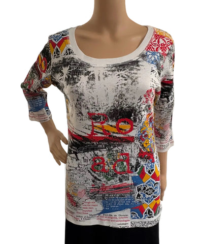 Silk Road scoop neck - White