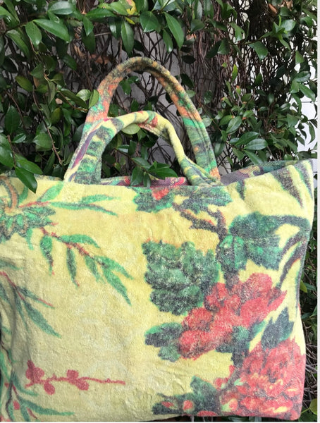 Fresco Towels - Tropical Peacock Lime - Large Tote bag