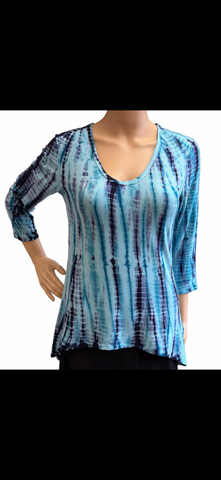 Alligator Tie Dye Hi/Low Top                 Turq/Midnight