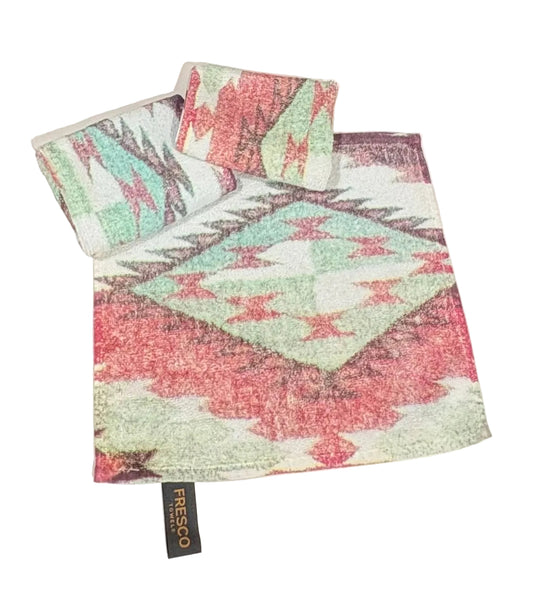 Fresco Towels - Mesa Diamonds White - Washcloth