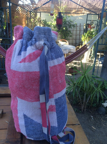Fresco Towels - Union Jack Taupe - Nomad Bag