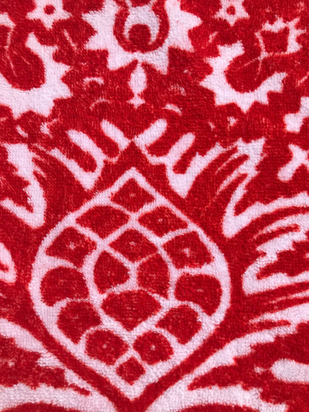 Fresco Towels- Bohemian Damask Red - Washcloth