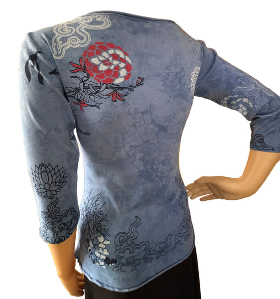 Botanical garden Print in Crystal    Blue - Top