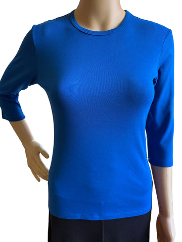 Solid Crew-Neck Top - Royal