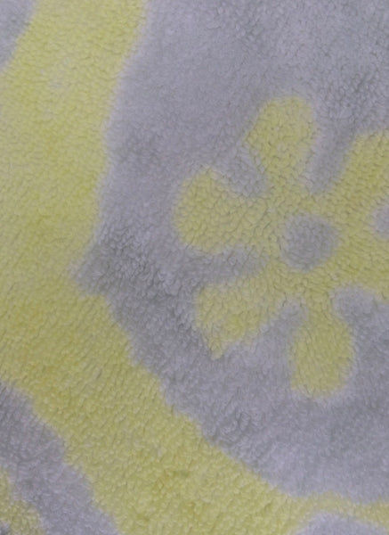 Fresco Towels - Venetian Brocade Lemon/Sand - Small Bath Mat