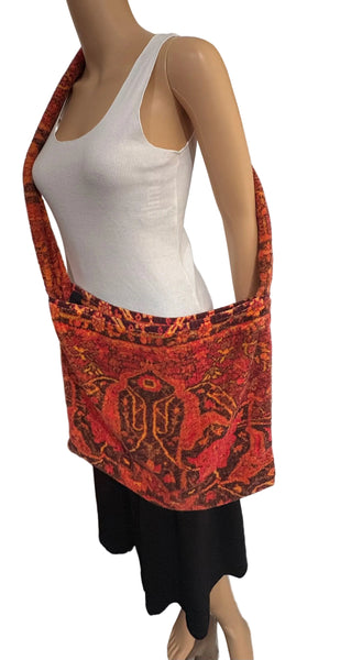 Fresco Towels - Casbah Rug Sunset Orange - Messenger Bag