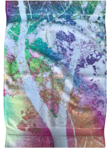 Fresco Towels - Abstract Tree White- Hand Towel