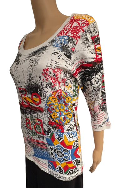 Silk Road scoop neck - White