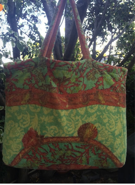 Fresco Towels - Coral Reef Lime - Large Tote Bag