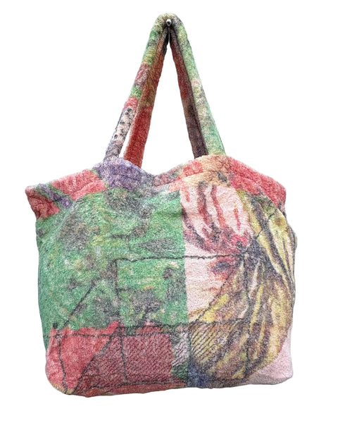 Fresco Towels - Abstract Portrait Peach - Large Tote Bag