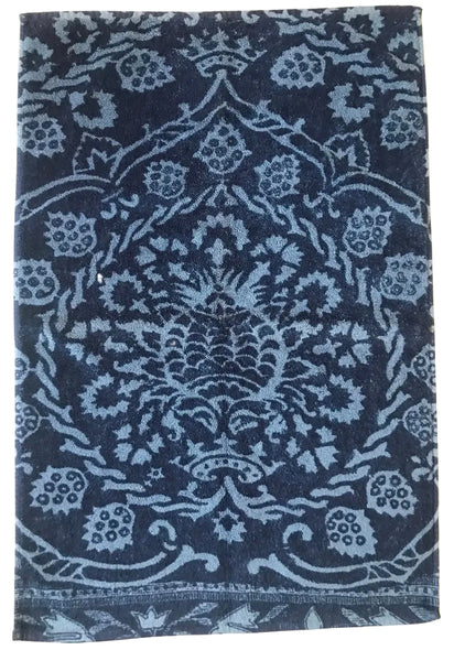 Fresco Towels - Bohemian Damask Chambray-Navy - Hand Towel