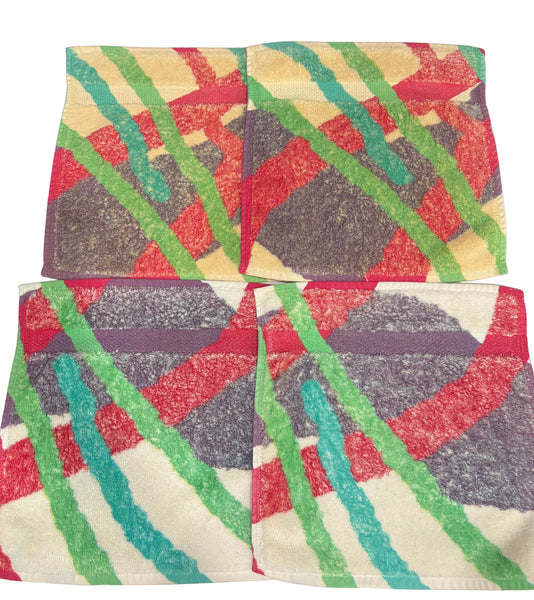 Fresco Towels- Washcloth - Abstract White