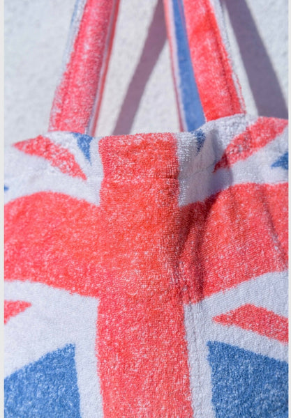 Fresco Towels - Vintage Union Jack Taupe - Medium Tote Bag