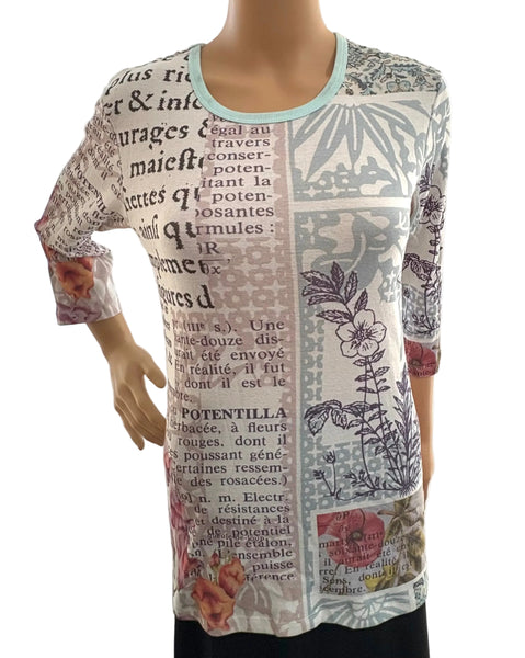 French Garden Crew neck - White