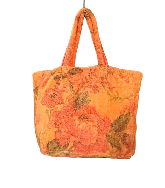 Fresco Towels - Provence Flower Orange - Large Tote Bag