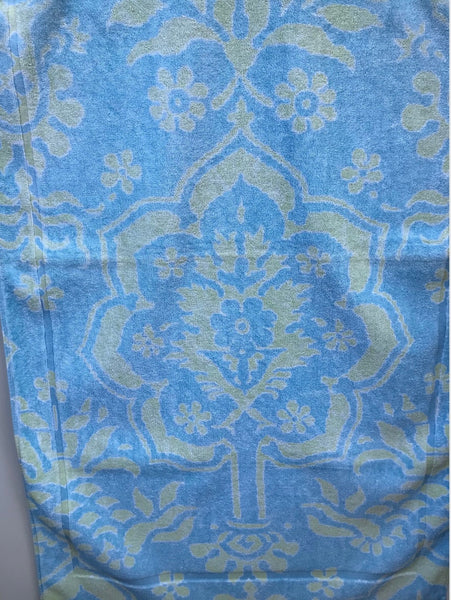 Fresco Towels - Venetian Brocade Sky/Mint - Large Bath Mat