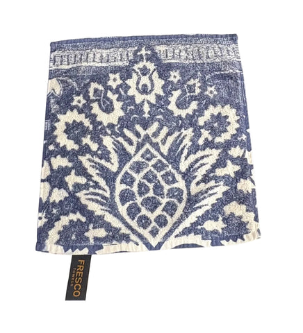 Fresco Towels- Bohemian Damask Royal Blue - Washcloth