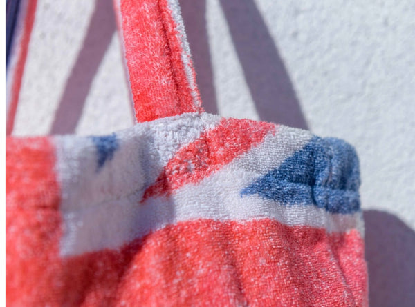 Fresco Towels - Vintage Union Jack Taupe - Medium Tote Bag