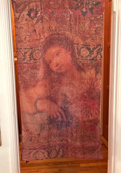 Fresco Towels - Abstract Portrait Mauve - Bath Towel