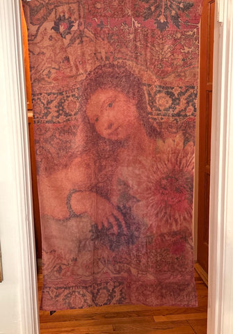 Fresco Towels - Abstract Portrait Mauve - Bath Towel