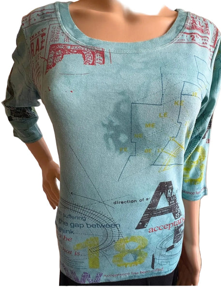 Acceptance Scoop neck top - Teal