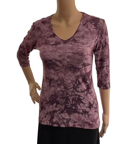 Crystal wash V neck - Mauve