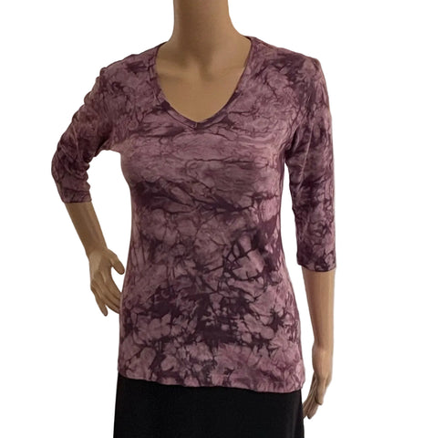 Crystal wash V neck - Mauve