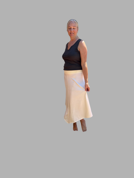 Long Skirt - Garment Dye Solid - Ivory