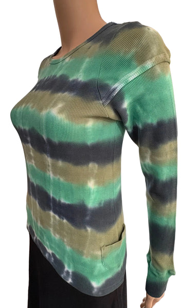 Stripes Tie Dye - L/S Top - Forest Combo